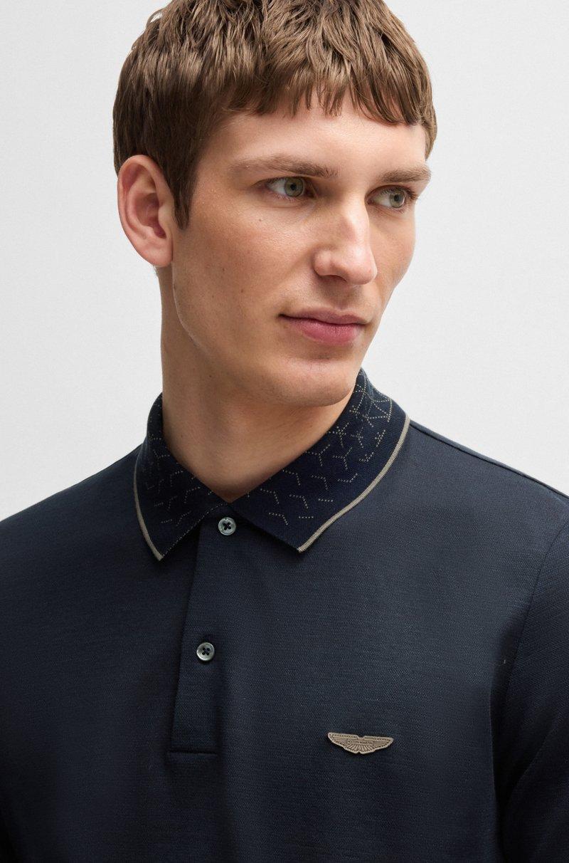 Hugo Boss Polo BOSS x ASTON MARTIN de algodón lino y seda Venta caliente