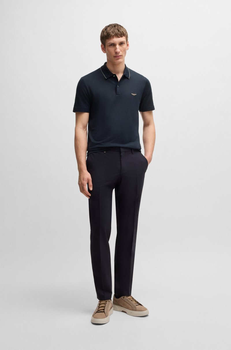 Hugo Boss Polo BOSS x ASTON MARTIN de algodón lino y seda Venta caliente