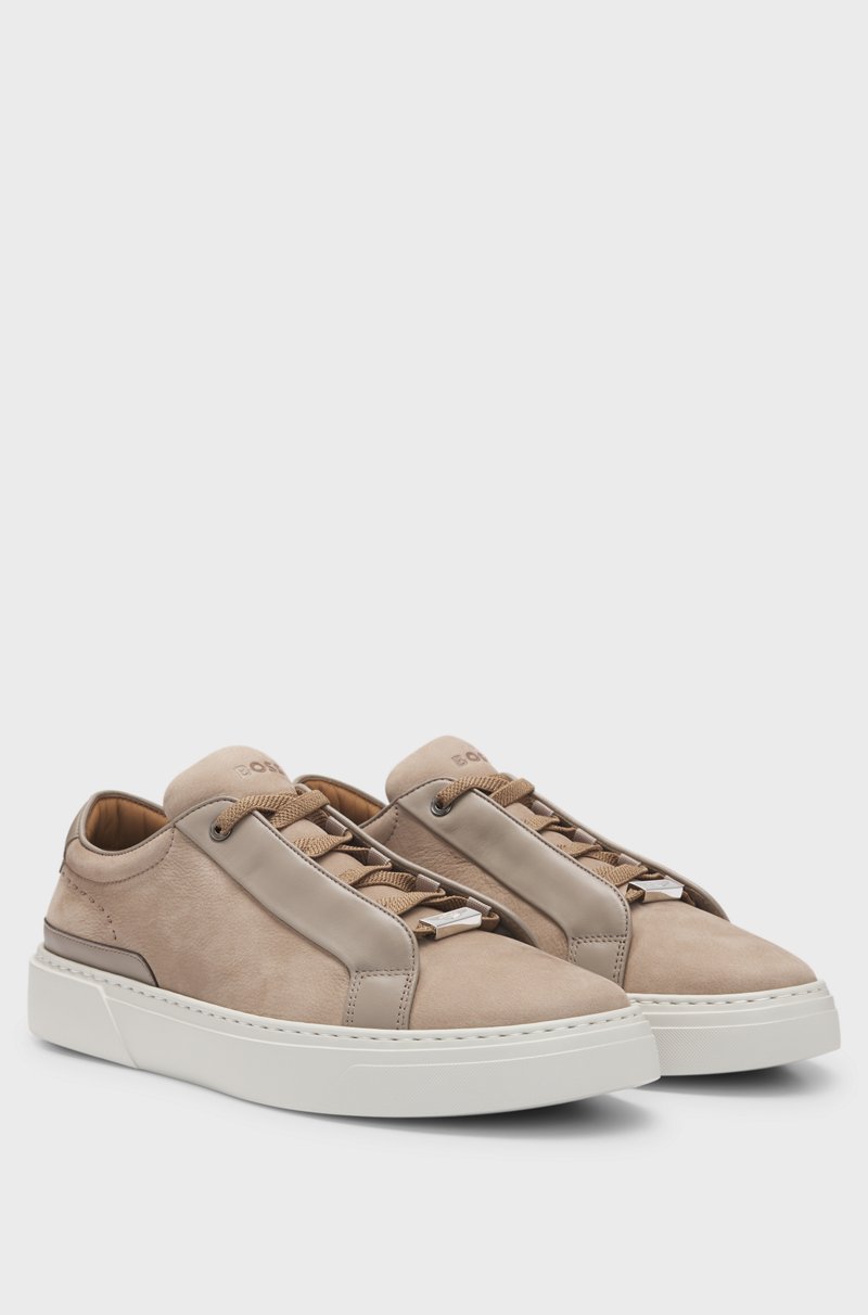Hugo Boss Deportivas de piel granulada BOSS x ASTON MARTIN con cordones ocultos