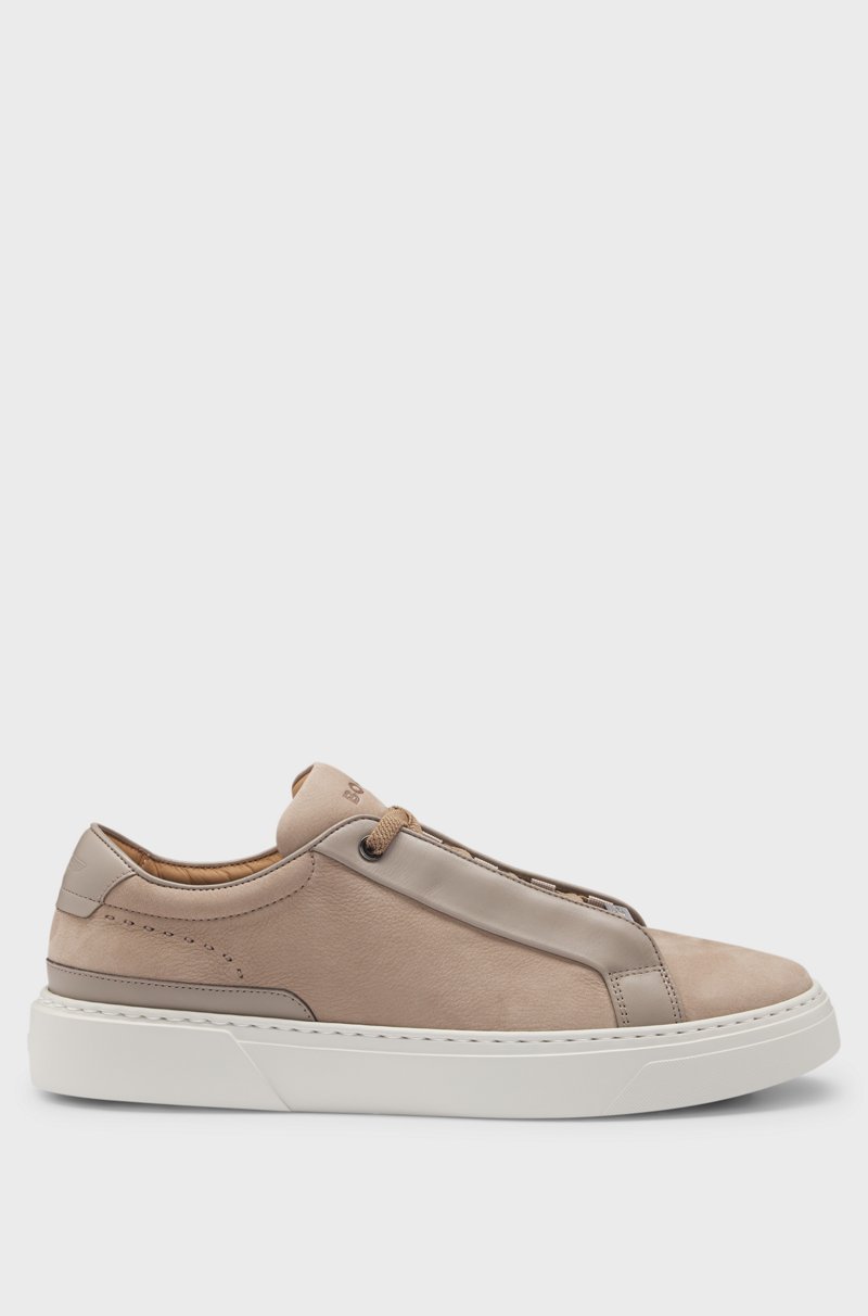 Hugo Boss Deportivas de piel granulada BOSS x ASTON MARTIN con cordones ocultos En oferta