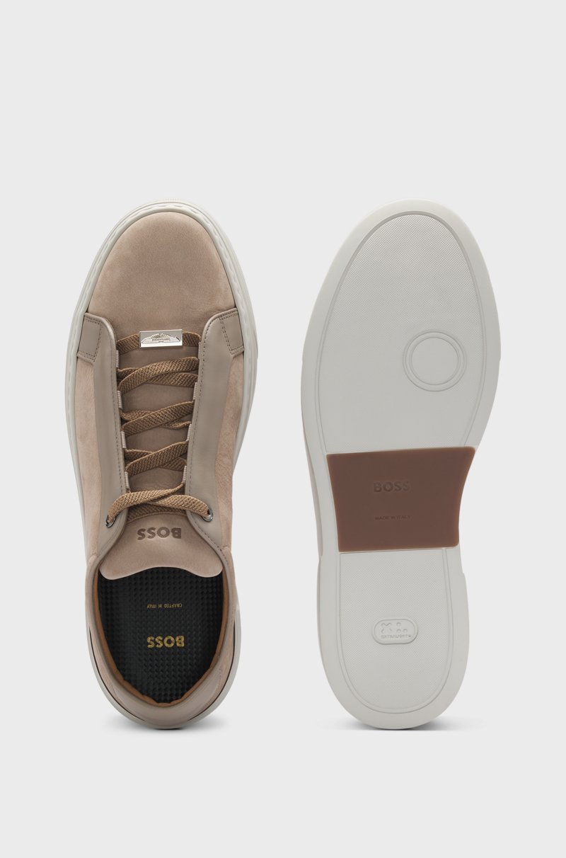 Hugo Boss Deportivas de piel granulada BOSS x ASTON MARTIN con cordones ocultos En oferta