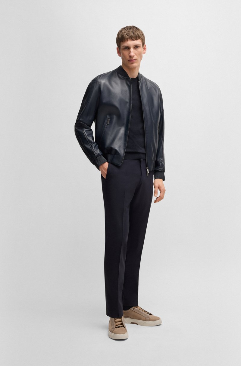 Hugo Boss Chaqueta BOSS x ASTON MARTIN de piel de napa con detalles calados Rebajas baratas