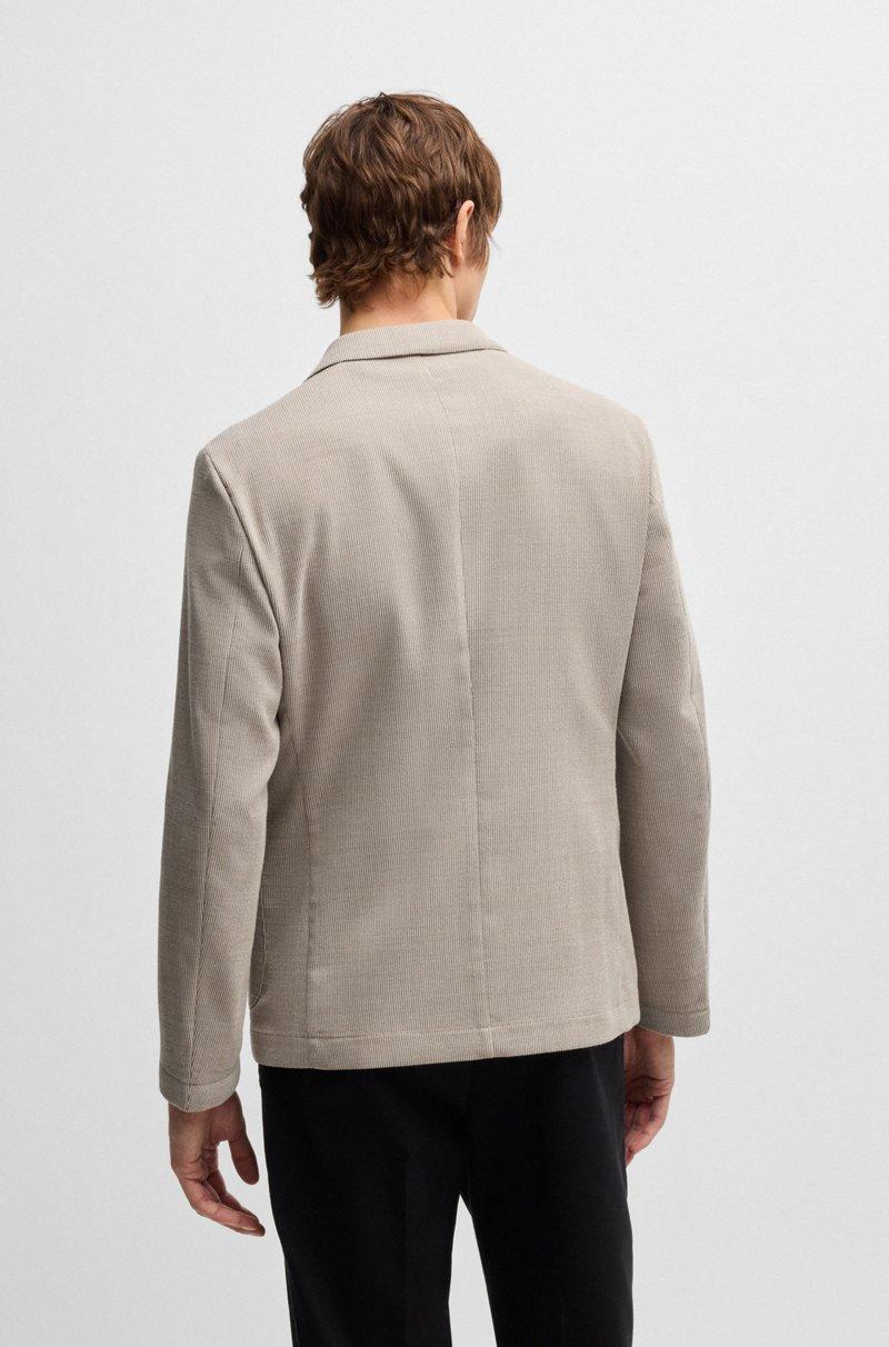 Hugo Boss Blazer slim fit estampado de mezcla de lana Descuento