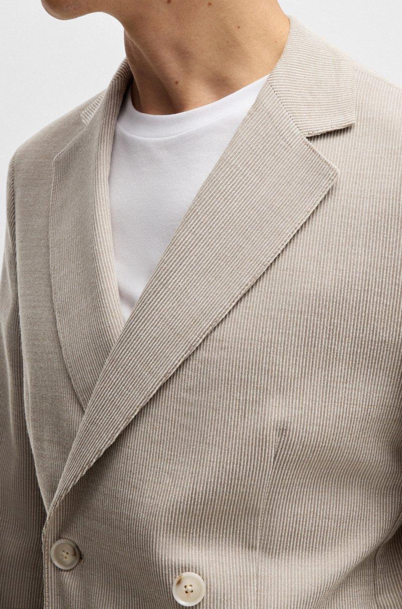 Hugo Boss Blazer slim fit estampado de mezcla de lana Descuento