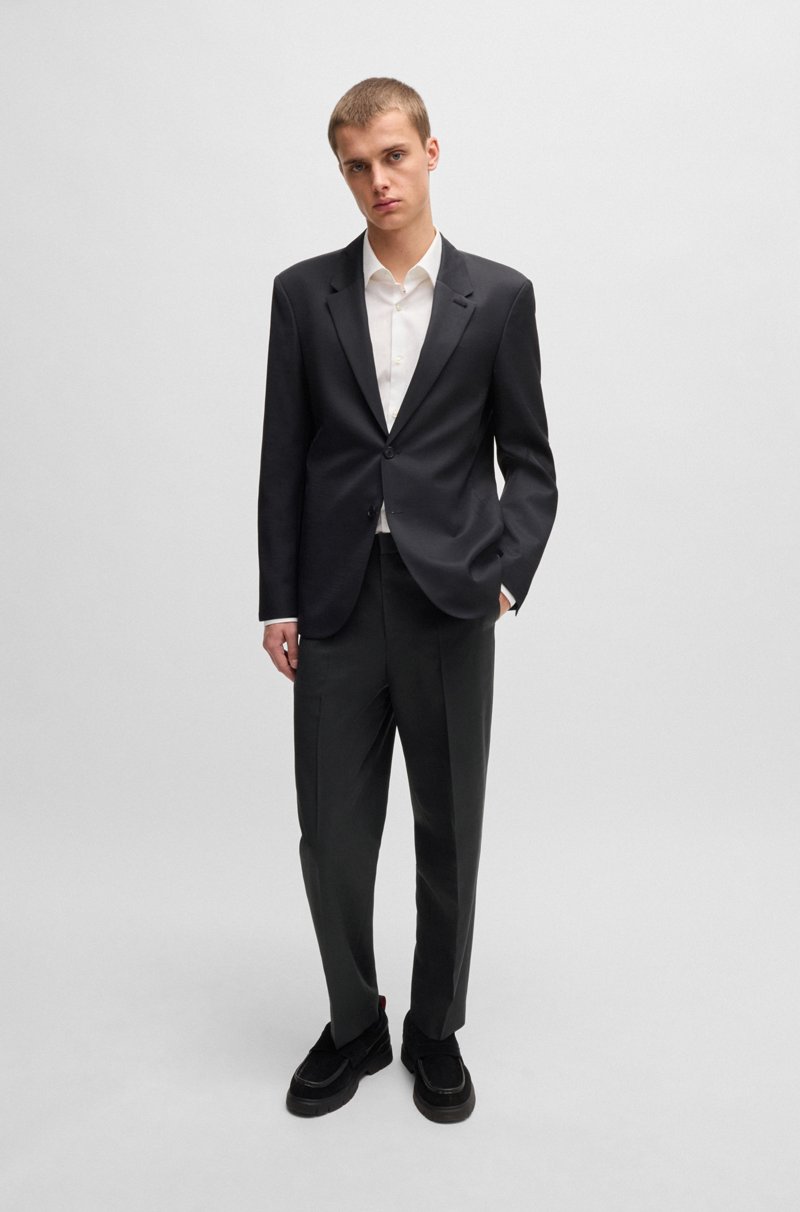 Hugo Boss Pantalones HUGO FORWARD slim fit en sarga de mezcla de lana Mejor oferta