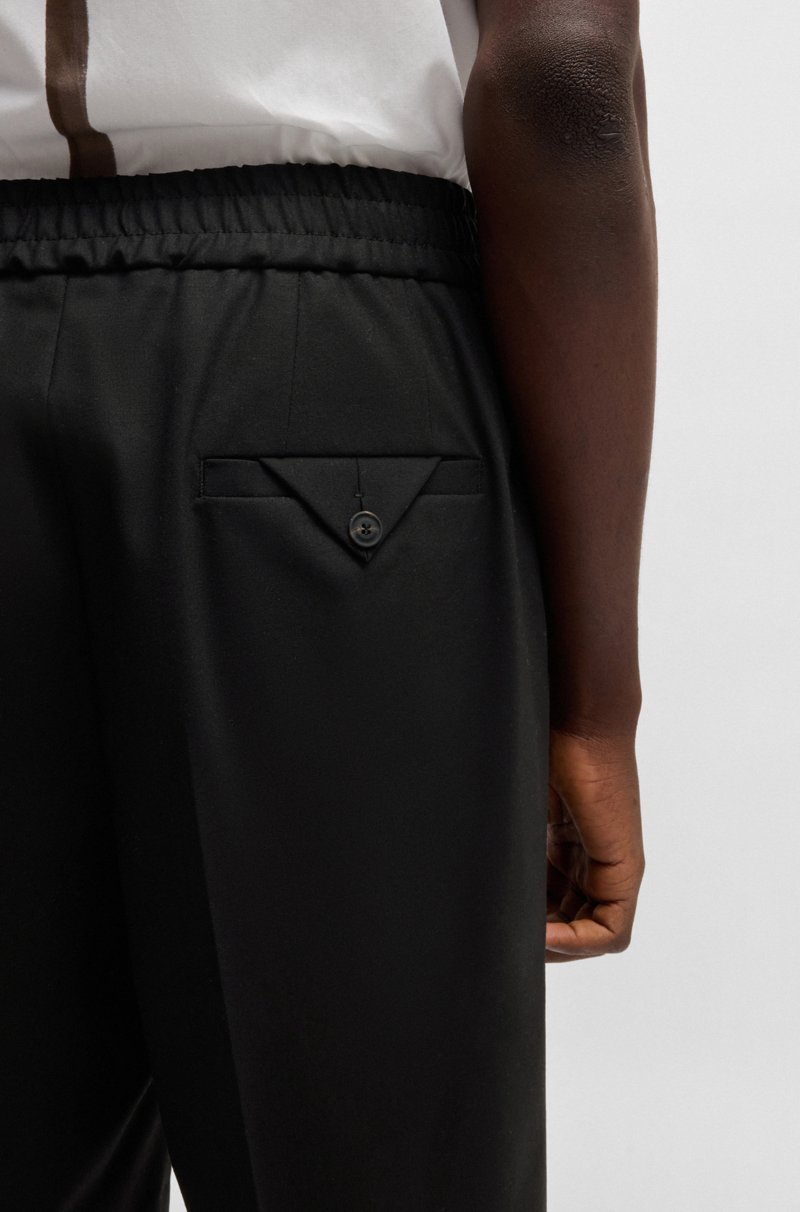 Hugo Boss Shorts de corte moderno en mezcla de lana elástica Rebajas top