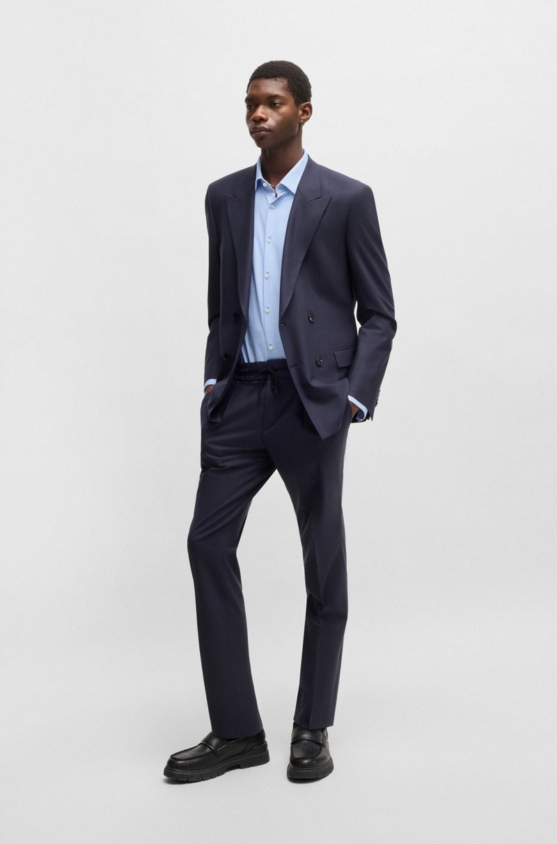 Hugo Boss Camisa slim fit en punto técnico elástico estampado ÚLTIMAS EDICIONES