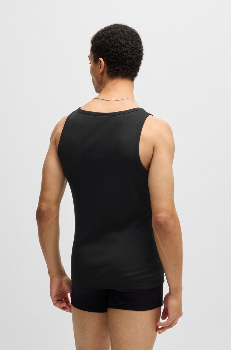 Hugo Boss Paquete de dos camisetas de tirantes de algodón elástico con logo Últimos 2 días