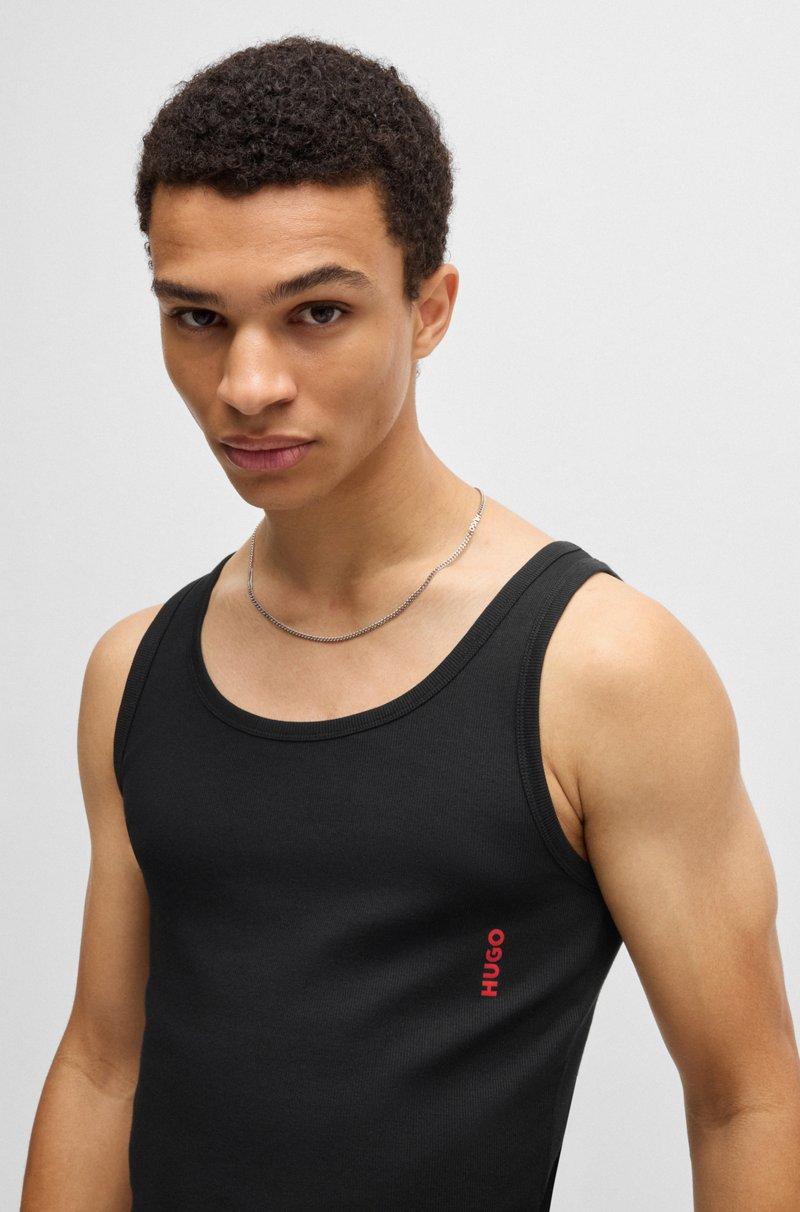 Hugo Boss Paquete de dos camisetas de tirantes de algodón elástico con logo Últimos 2 días