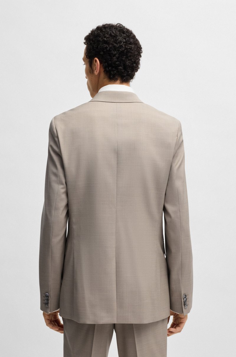Hugo Boss Traje slim fit de lana virgen con microestampado Precio de fábrica