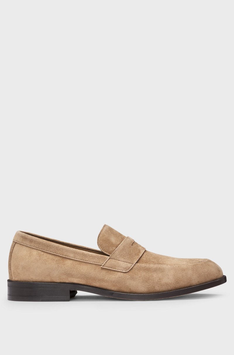 Hugo Boss Mocasines de ante con ribete de antifaz Promoción por tiempo limitado
