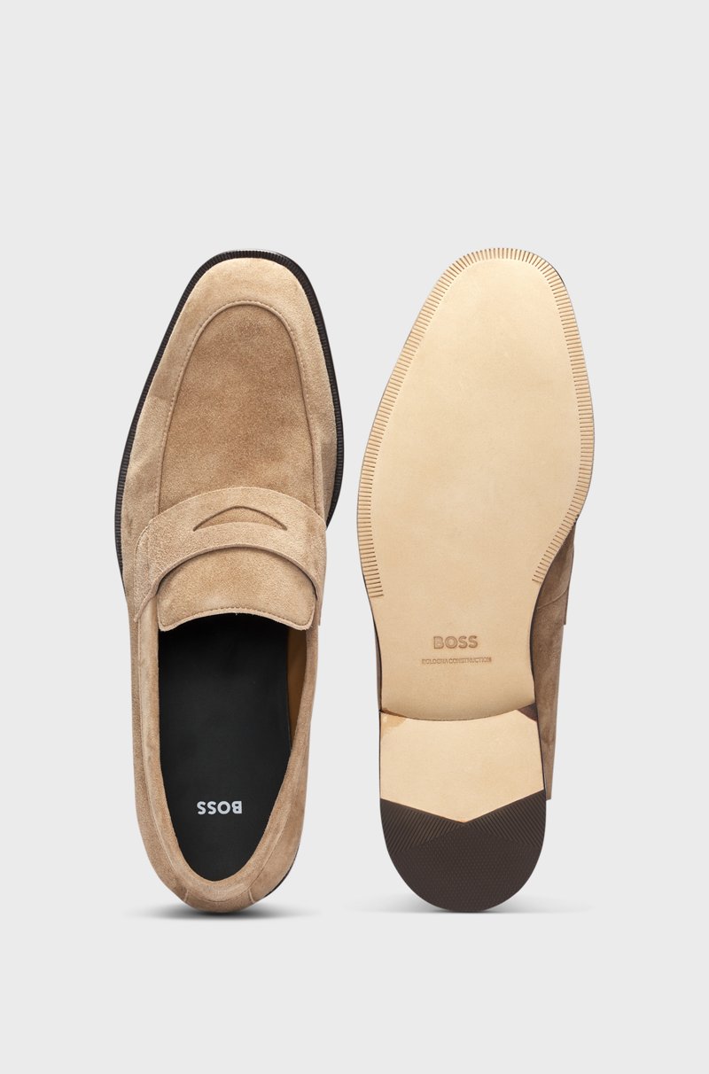 Hugo Boss Mocasines de ante con ribete de antifaz Promoción por tiempo limitado