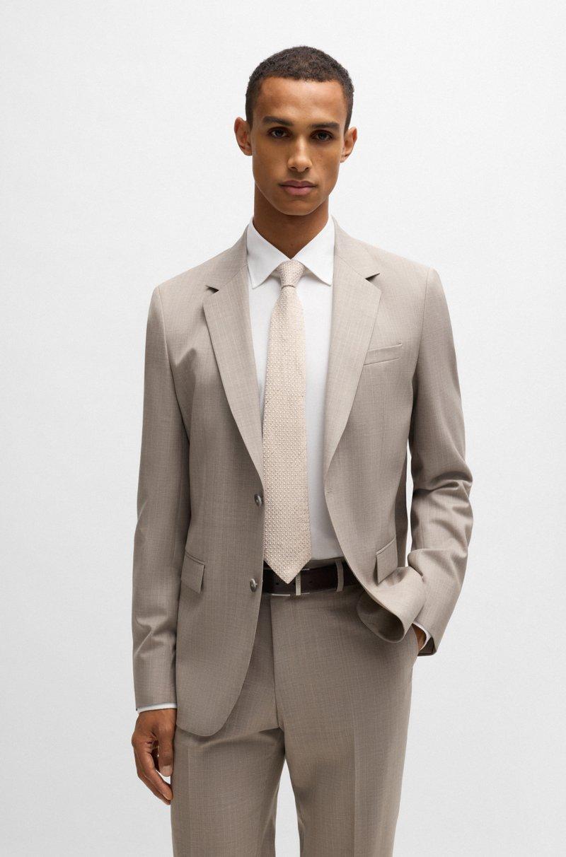 Hugo Boss Corbata estampada en seda y lino Solo hoy