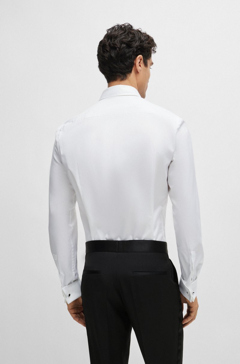 Hugo Boss Camisa slim fit de algodón elástico con puños dobles Promoción trimestral