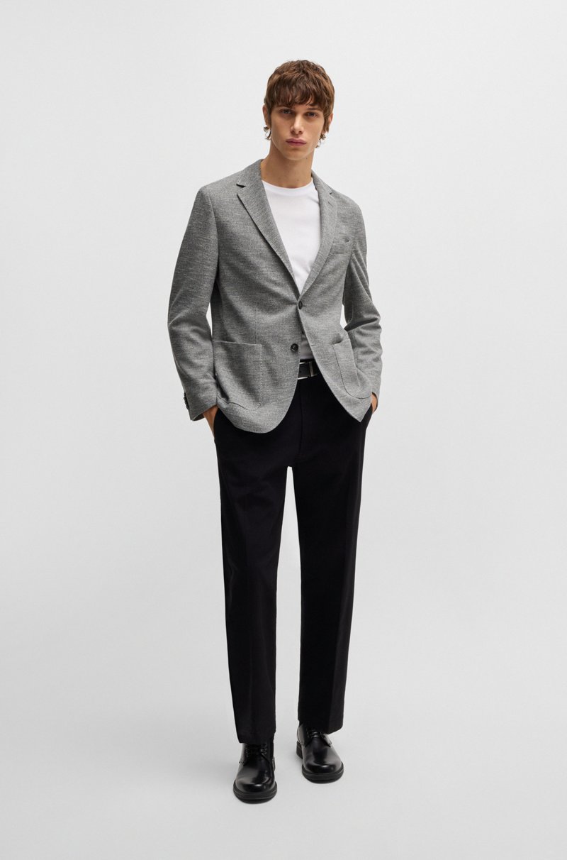 Hugo Boss Chaqueta regular fit de tejido elástico con microestampado Solo queda un día