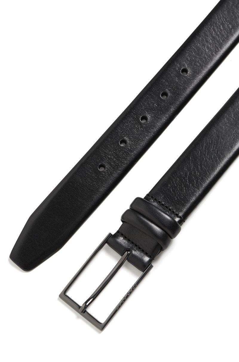 Hugo Boss Cinturón de piel de curtido vegetal con herrajes de metal pesado Superdescuento