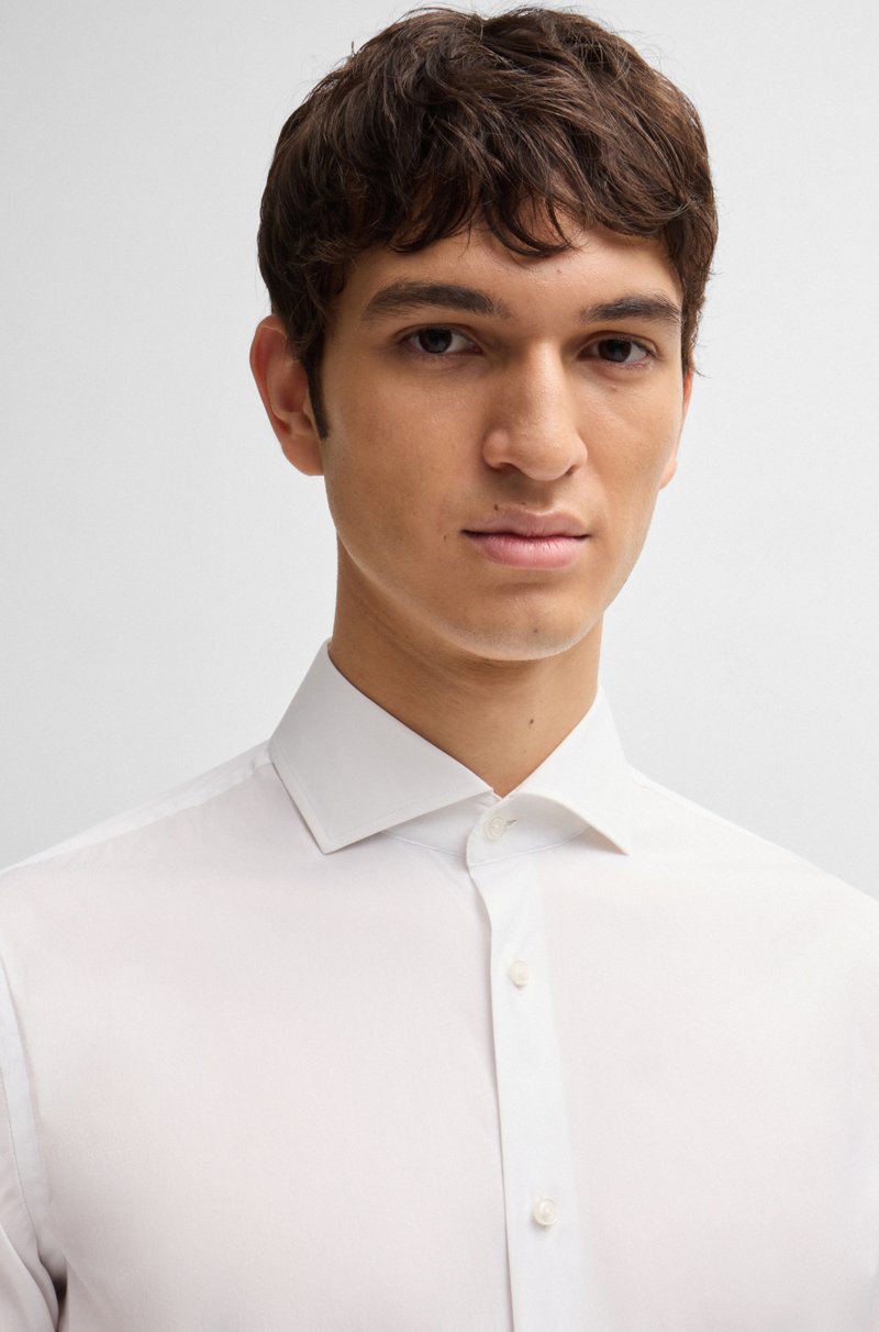 Hugo Boss Camisa slim fit de popelín de algodón de planchado fácil Grandes descuentos