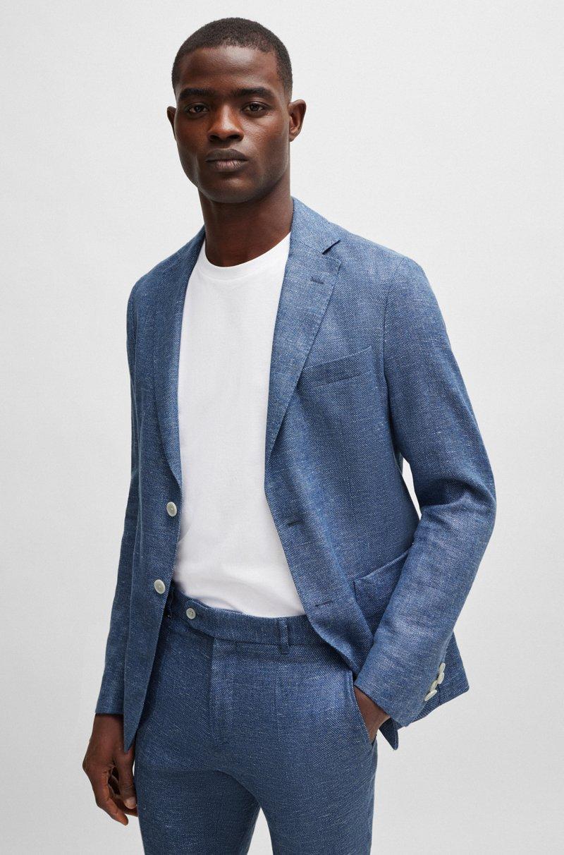 Hugo Boss Camiseta regular fit de punto de algodón con cuello acanalado Tienda de fábrica