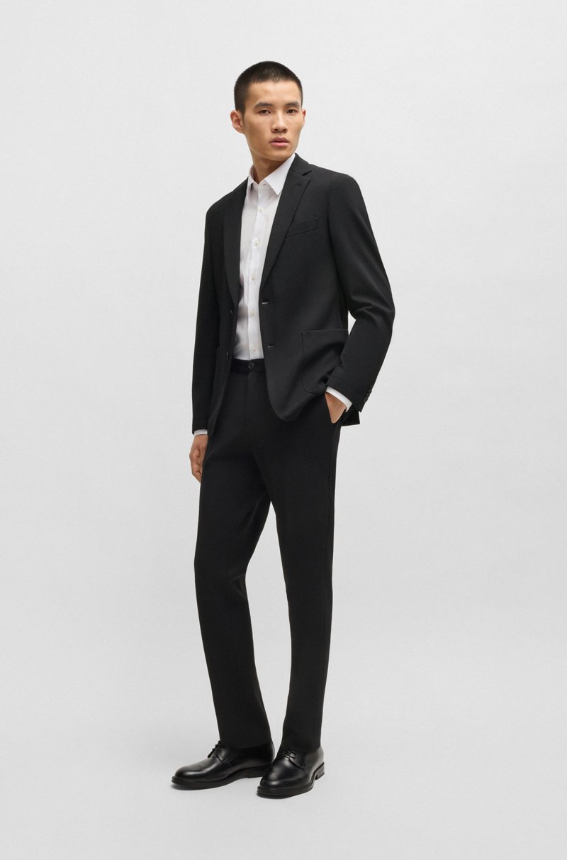 Hugo Boss Pantalones slim fit en tejido elástico lavable Última moda