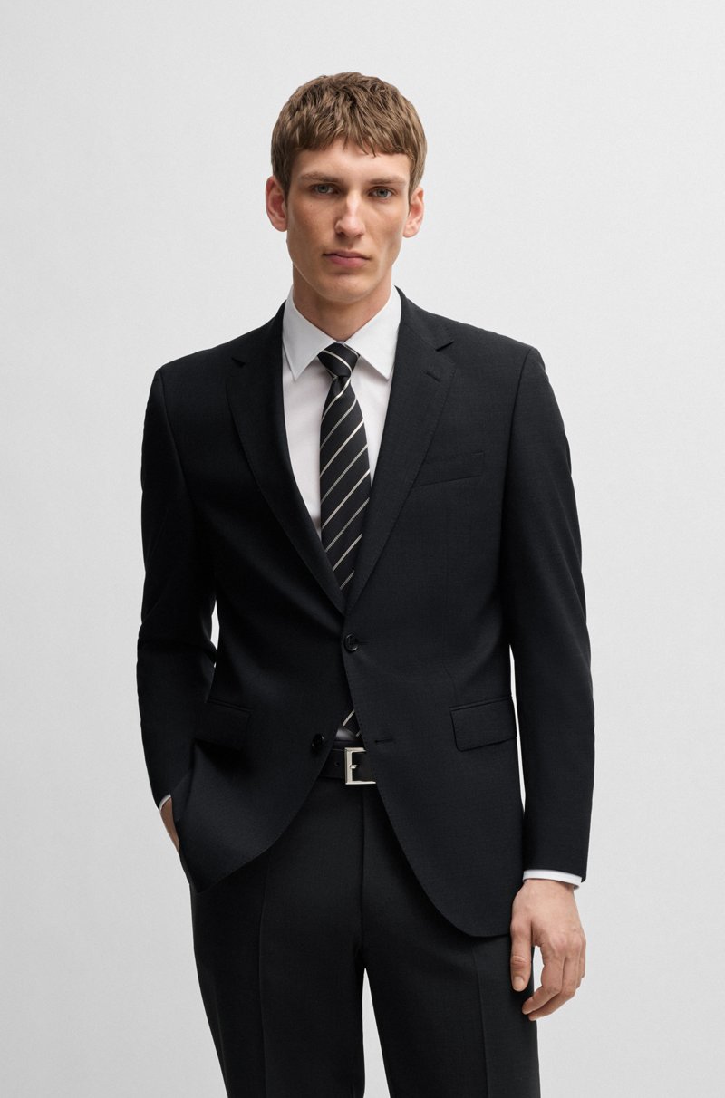 Hugo Boss Traje regular fit de lana virgen elástica Descuento por venta flash