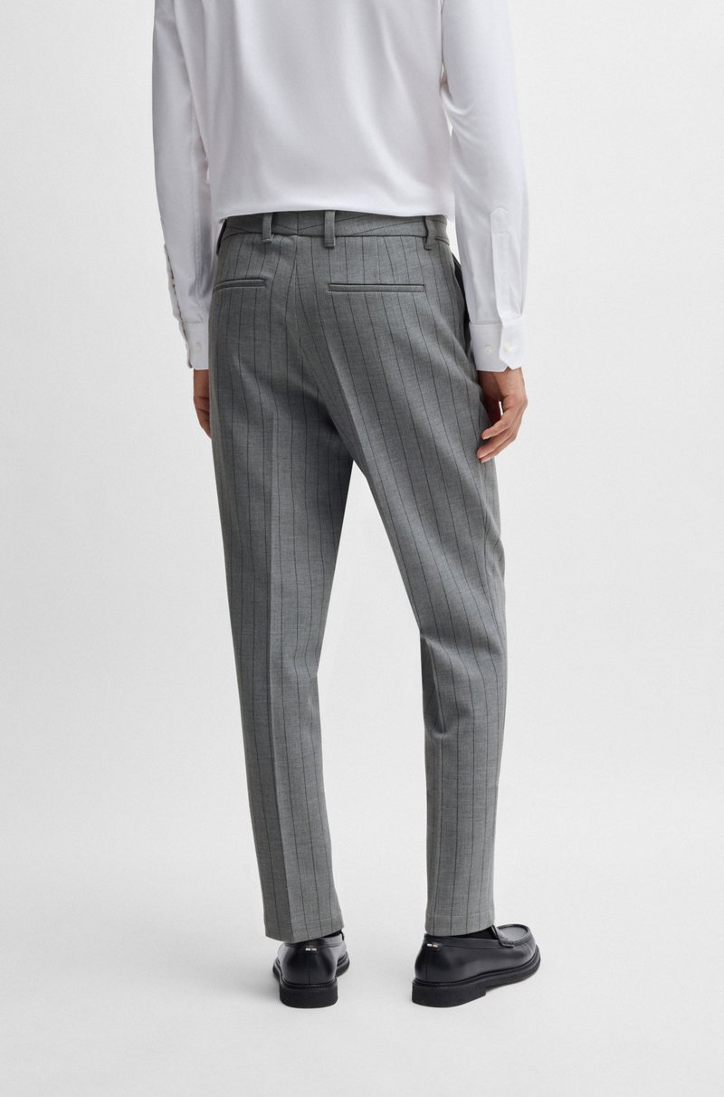 Hugo Boss Pantalones slim fit en tejido elástico con raya diplomática Grandes ahorros