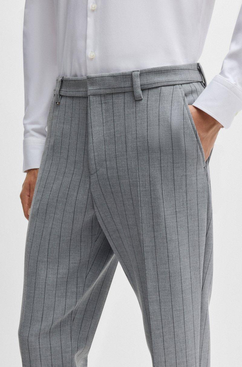 Hugo Boss Pantalones slim fit en tejido elástico con raya diplomática Grandes ahorros