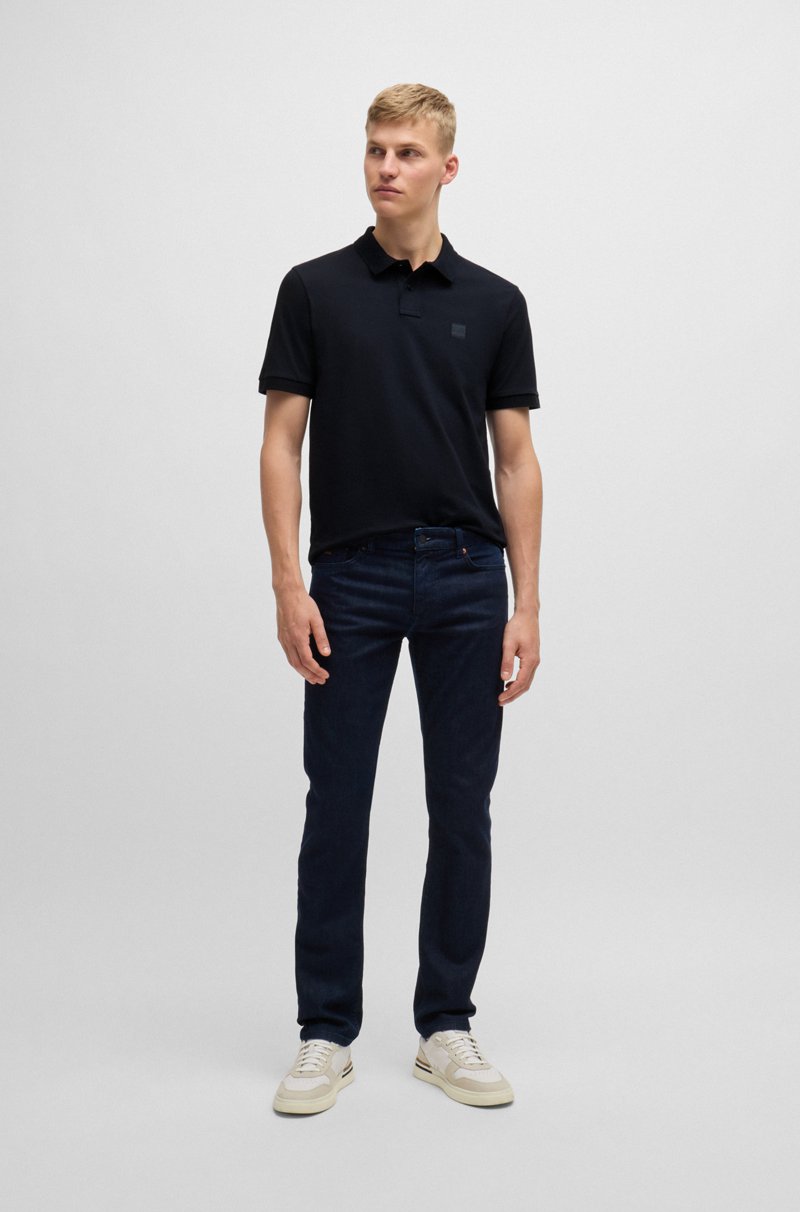Hugo Boss Polo slim fit de algodón elástico con parche de logo Precio ultrabajo