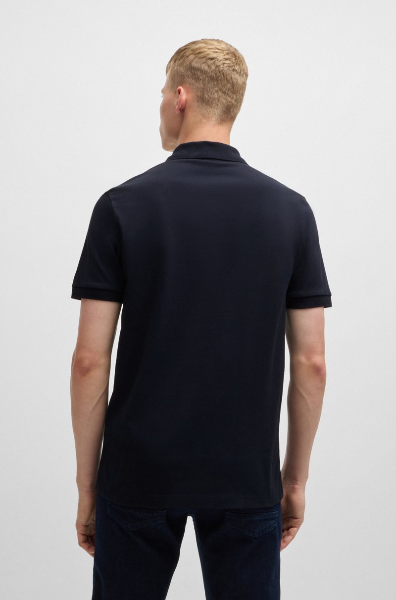 Hugo Boss Polo slim fit de algodón elástico con parche de logo Precio ultrabajo