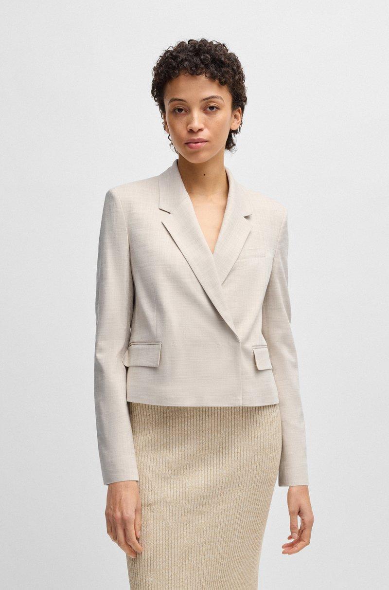 Hugo Boss Blazer regular fit en tejido elástico jaspeado