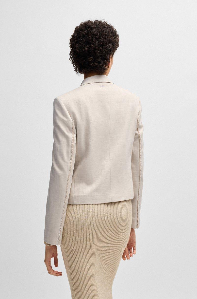 Hugo Boss Blazer regular fit en tejido elástico jaspeado En línea