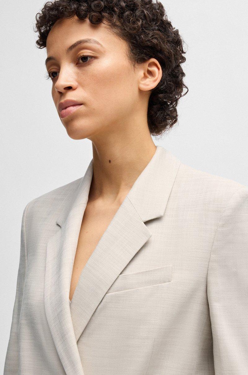 Hugo Boss Blazer regular fit en tejido elástico jaspeado En línea