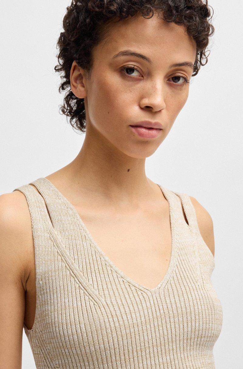 Hugo Boss Top de punto sin mangas con escote en pico Rebajas