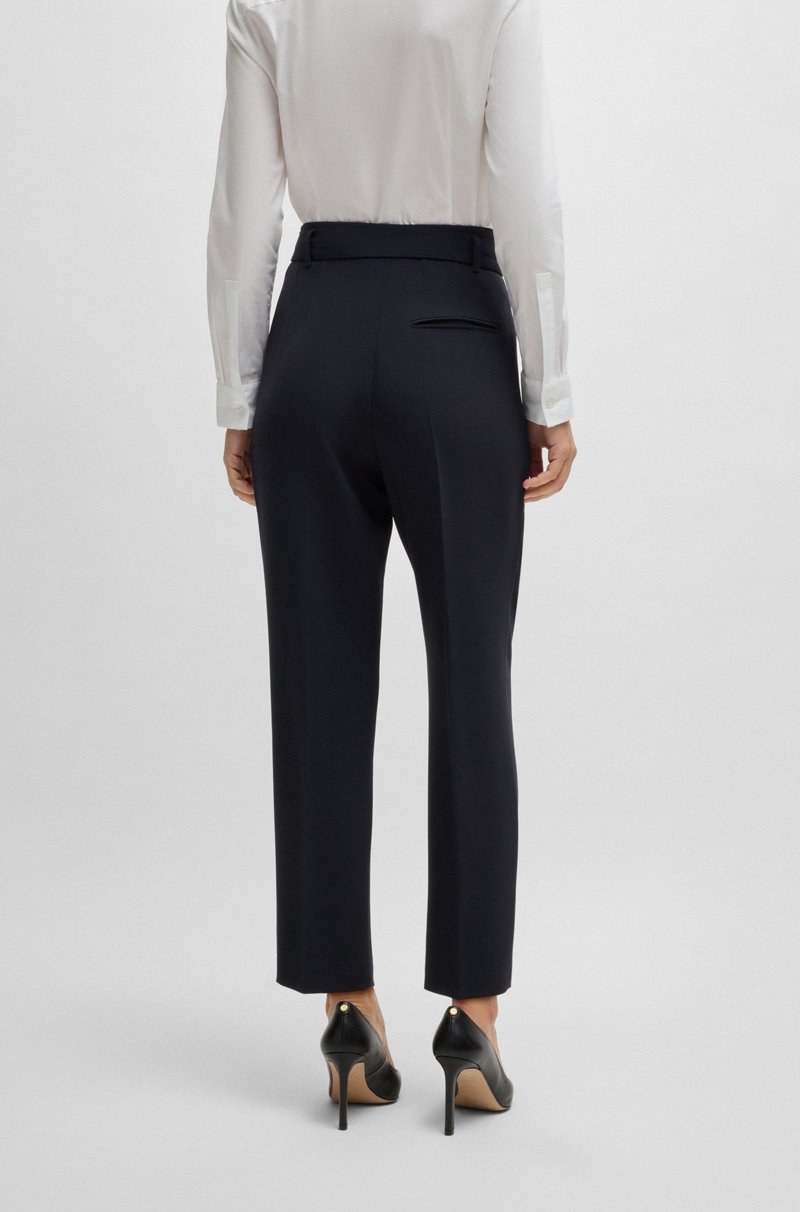 Hugo Boss Pantalones tobilleros regular fit en crepé resistente a las arrugas Rebajas de fábrica