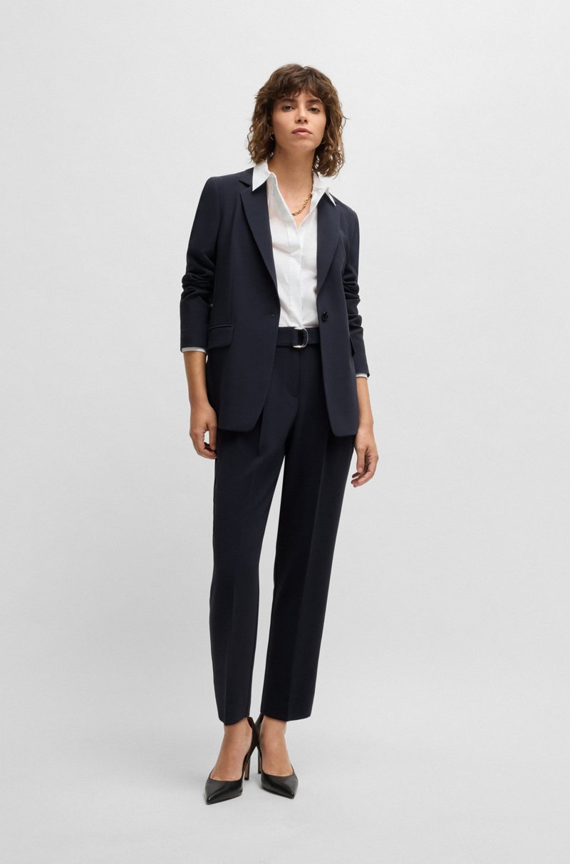 Hugo Boss Pantalones tobilleros regular fit en crepé resistente a las arrugas Rebajas de fábrica