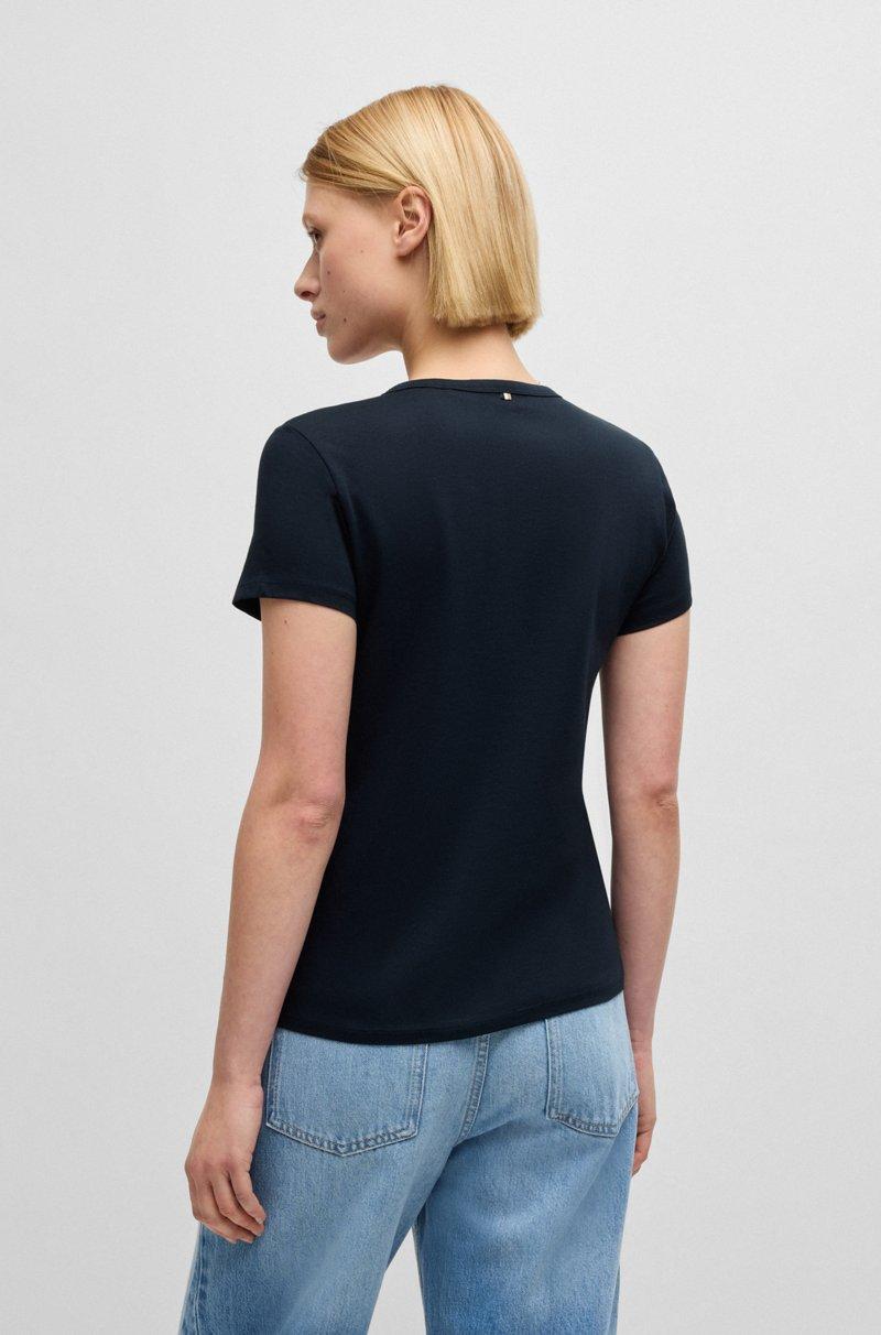 Hugo Boss Camiseta de algodón mercerizado con monograma Double B Descuento