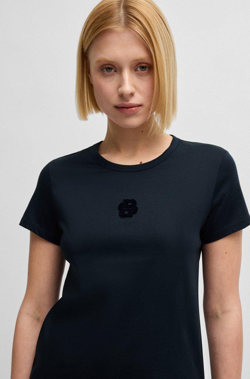 Hugo Boss Camiseta de algodón mercerizado con monograma Double B Descuento