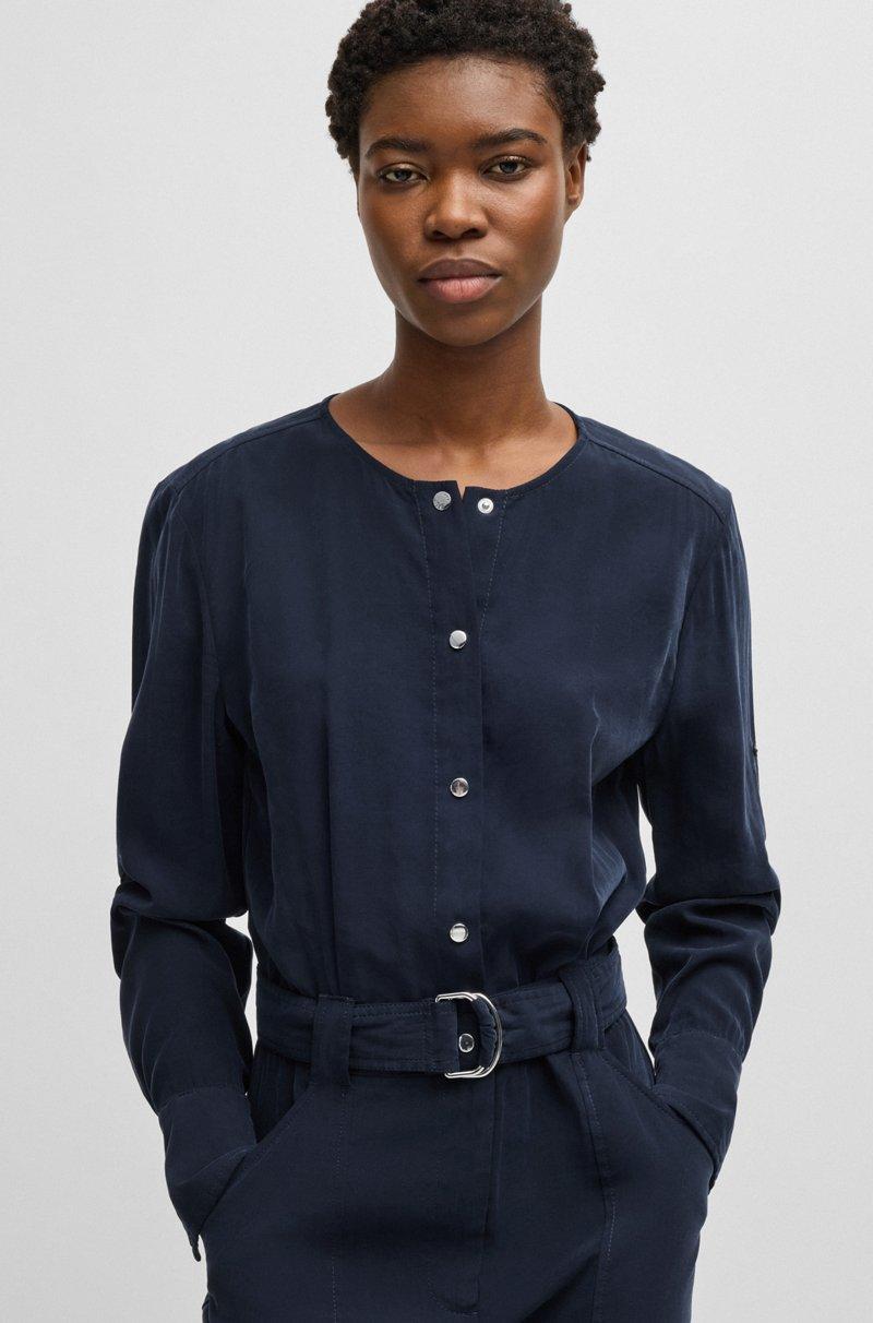 Hugo Boss Mono con cinturón y tapeta de botones automáticos Tienda