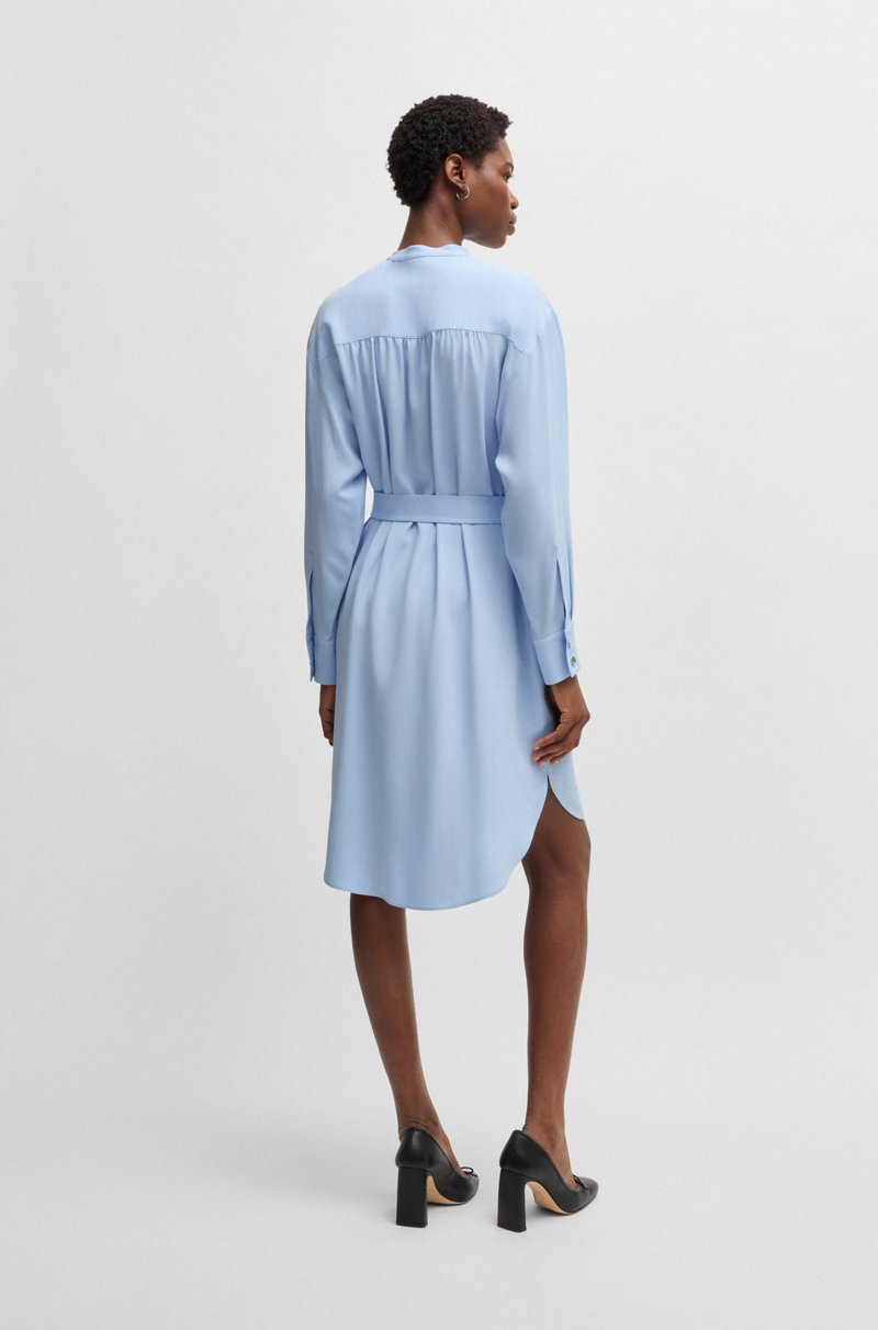Hugo Boss Vestido con cinturón y tapeta de botones automáticos Tienda