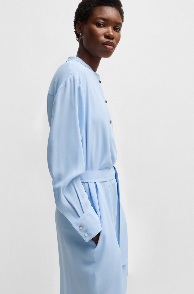 Hugo Boss Vestido con cinturón y tapeta de botones automáticos Tienda