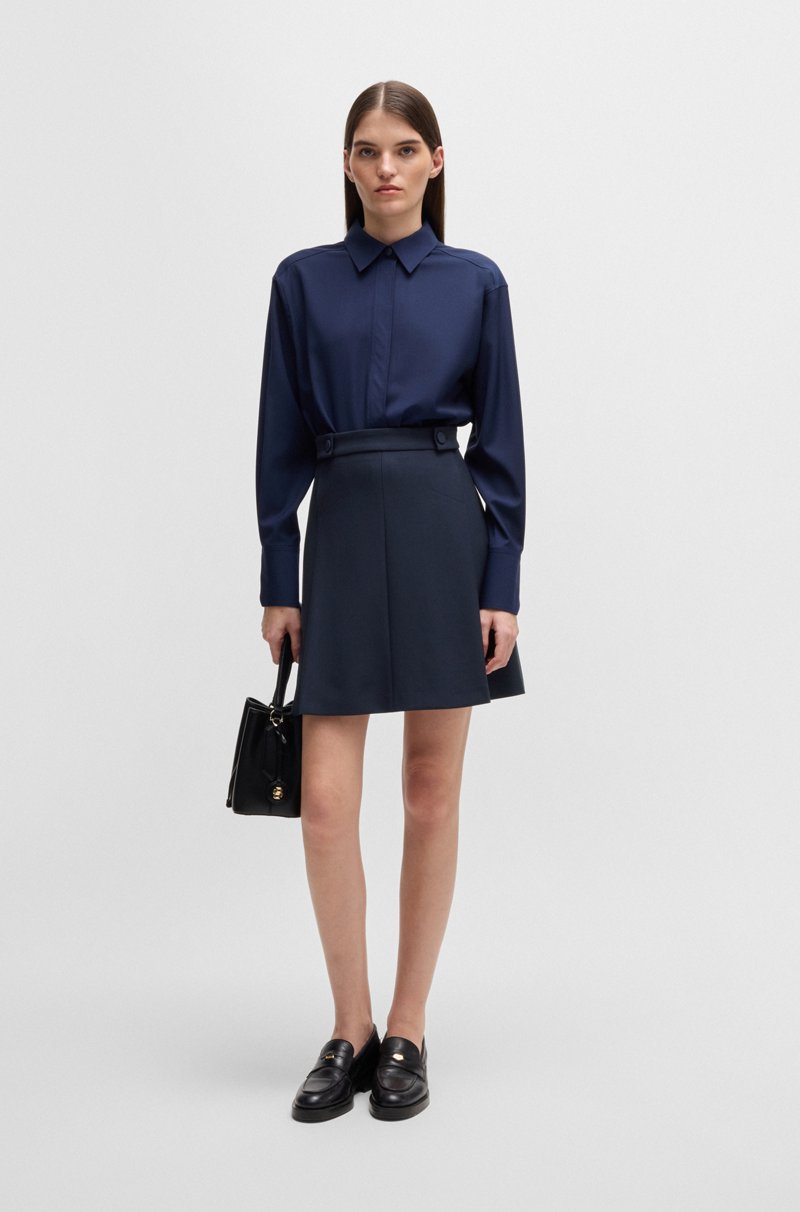 Hugo Boss Falda plisada con botones en la cintura Rebajas top