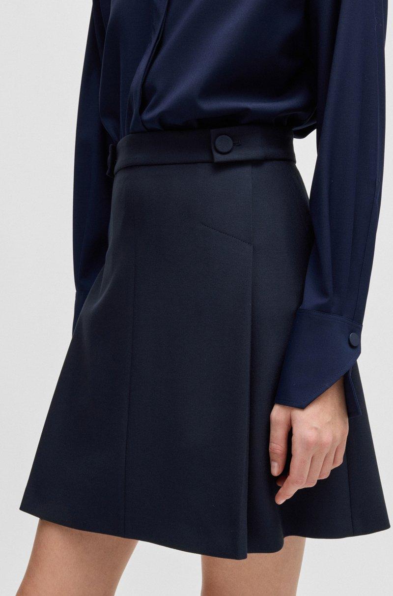 Hugo Boss Falda plisada con botones en la cintura Rebajas top