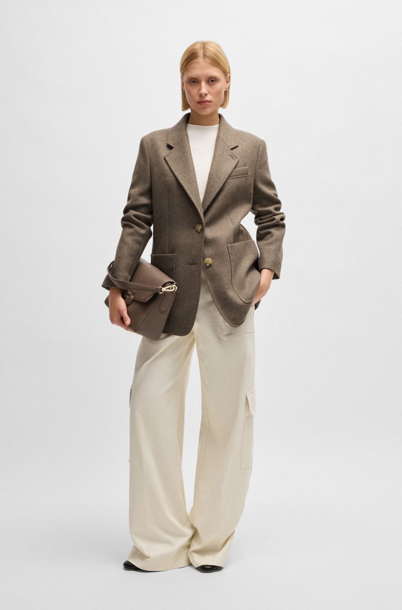 Hugo Boss Blazer oversize fit en mezcla de lana jaspeada ÚLTIMAS EDICIONES