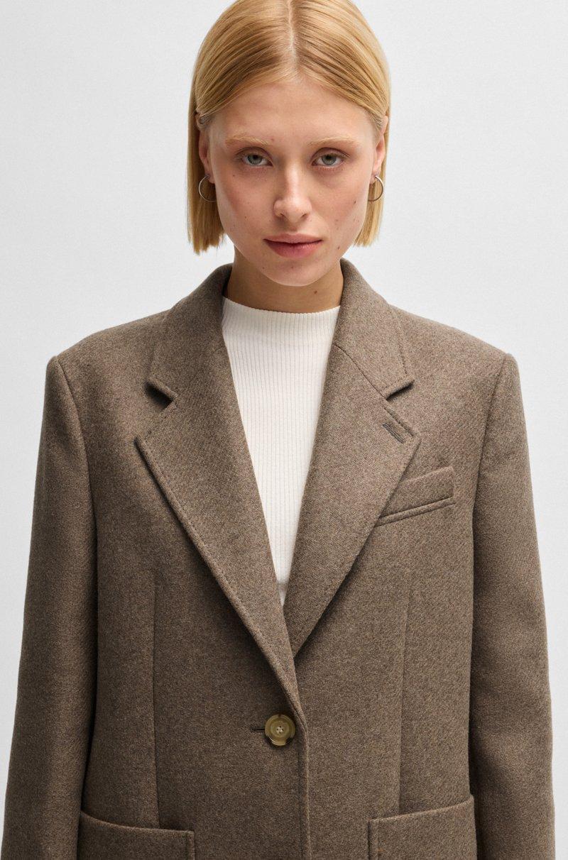 Hugo Boss Blazer oversize fit en mezcla de lana jaspeada ÚLTIMAS EDICIONES