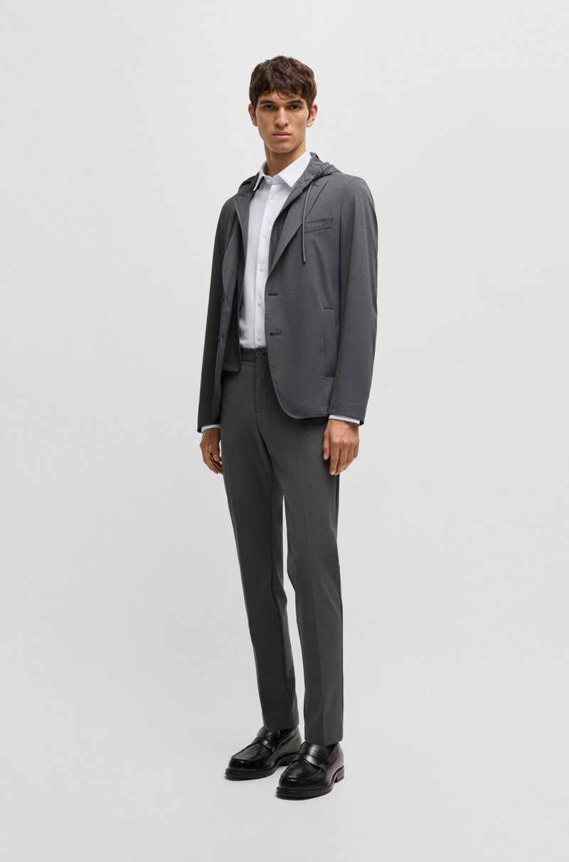 Hugo Boss Blazer slim fit con interior con capucha integrada Último día