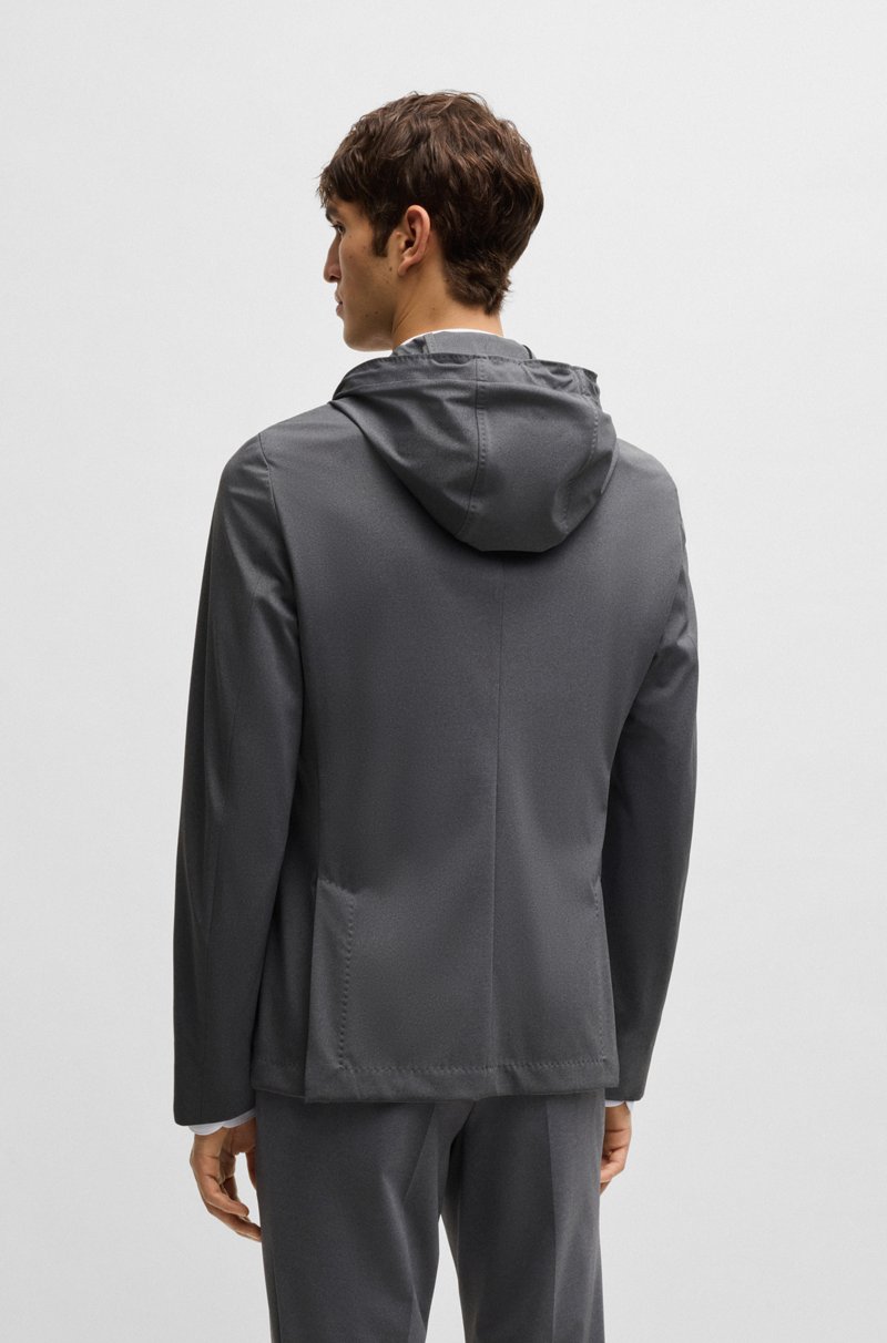 Hugo Boss Blazer slim fit con interior con capucha integrada Último día