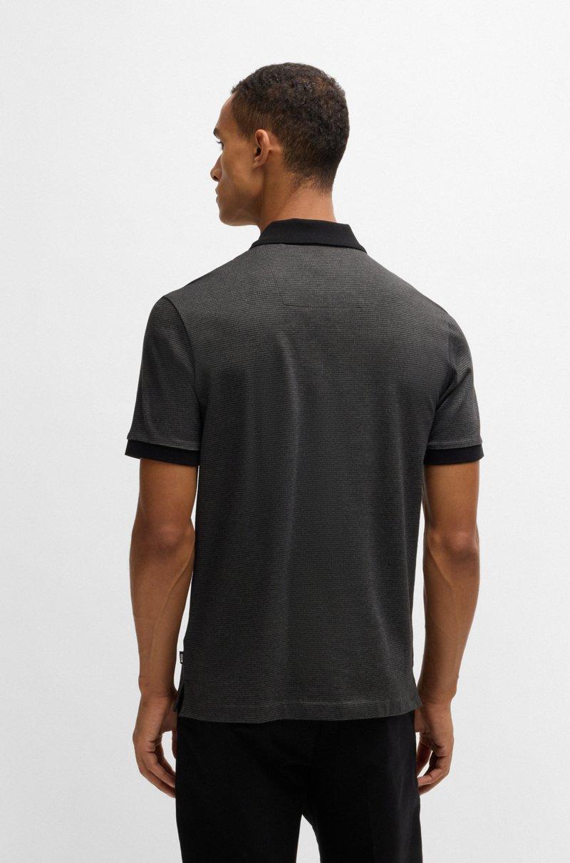 Hugo Boss Polo de algodón mercerizado con microestampado Promoción por tiempo limitado