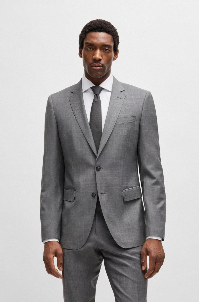 Hugo Boss Traje slim fit de lana virgen a cuadros Solo hoy