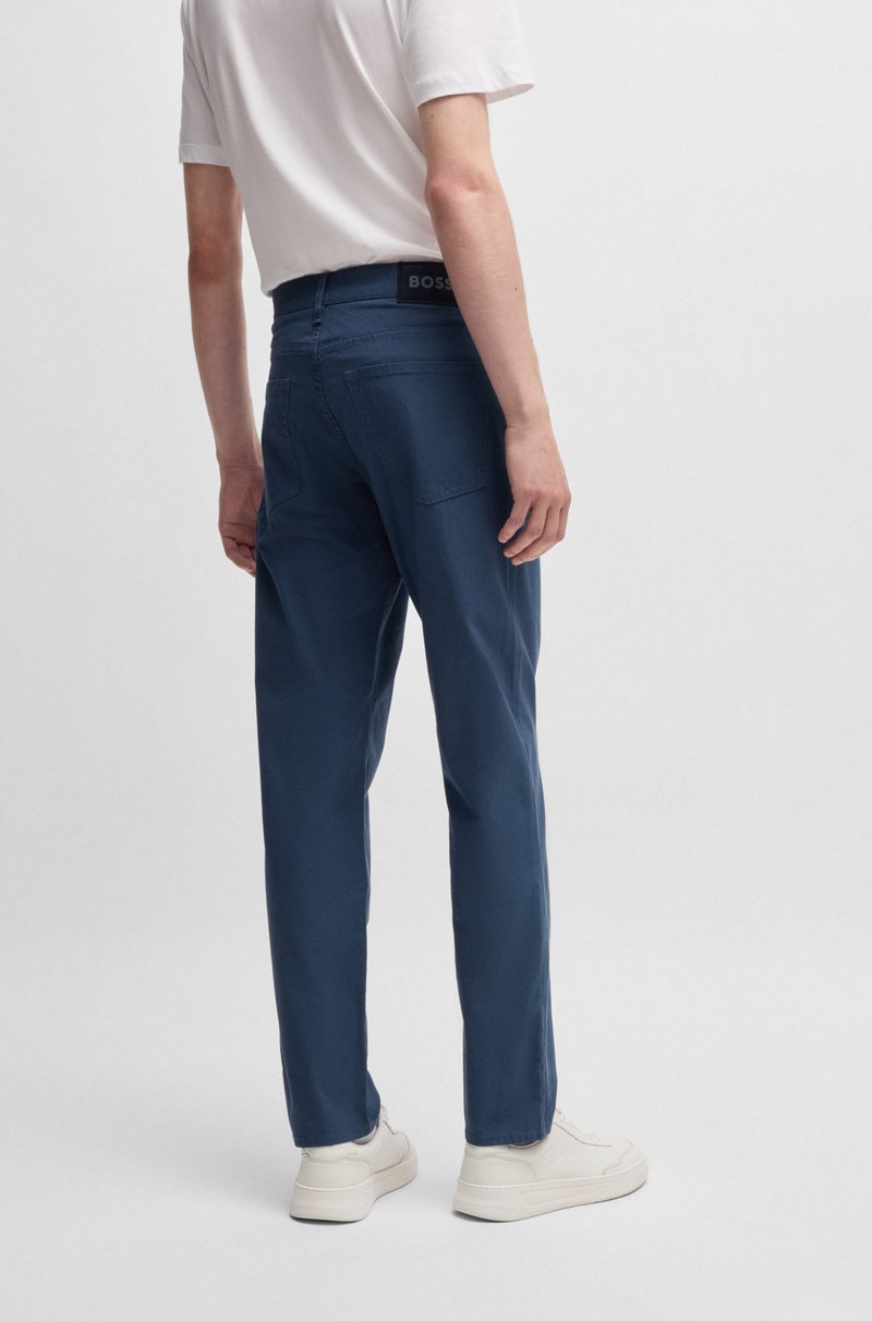Hugo Boss Pantalones regular fit de tiro medio en dobby elástico Oferta especial de fábrica