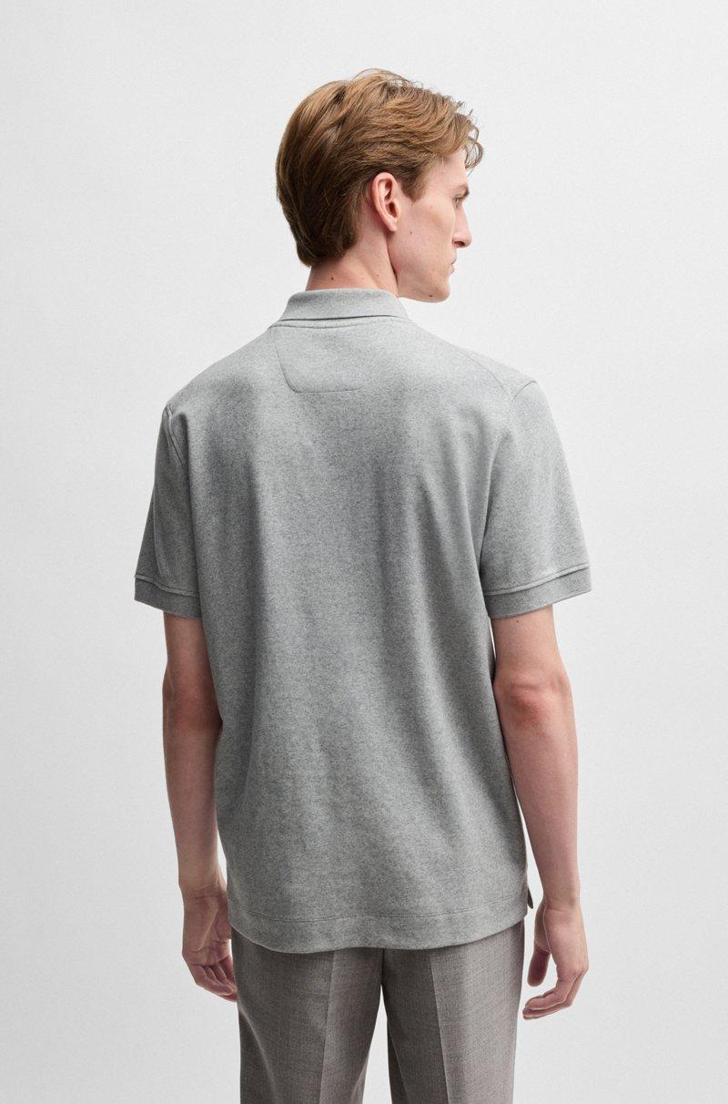 Hugo Boss Polo de algodón y cashmere con cremallera en el cuello Liquidación