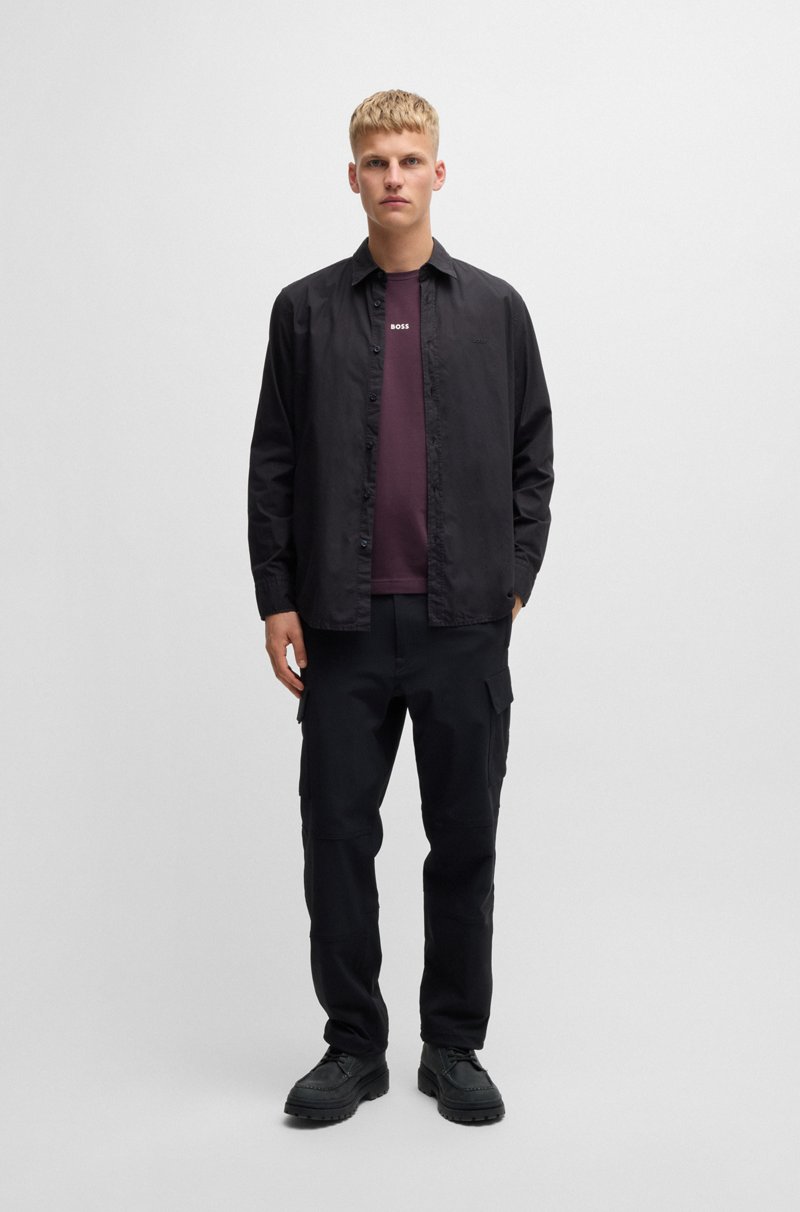 Hugo Boss Camiseta relaxed fit de algodón elástico con logo estampado En oferta
